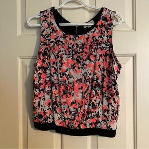 Sleeveless pink splatter top, Like New, size S, Smart Set